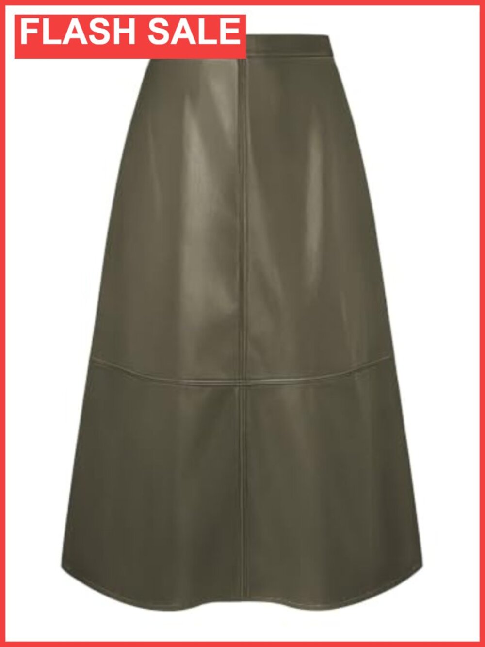 Faux Leather High Waist A-Line Skirt Fall Winter